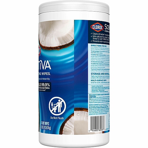 Clorox Scentiva Wipes, Bleach Free Cleaning Wipes (60037)