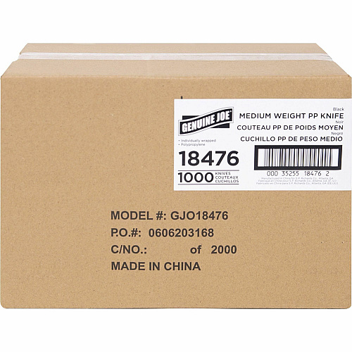 Genuine Joe Medium-weight Individually Wrapped Knives (18476)