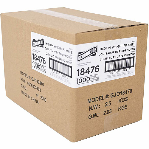 Genuine Joe Medium-weight Individually Wrapped Knives (18476)