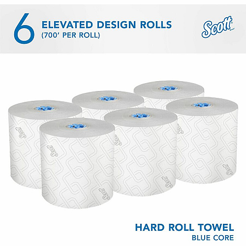 Scott Pro High-Capacity Hard Roll Towels with Elevated Design & Absorbency Pockets (53925)