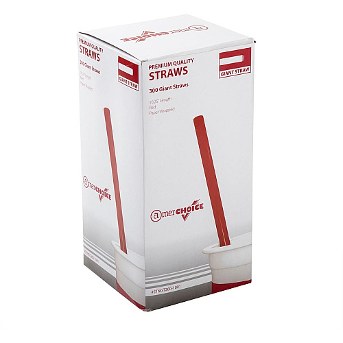Banyan Giant Red Straws - Wrapped (198200)