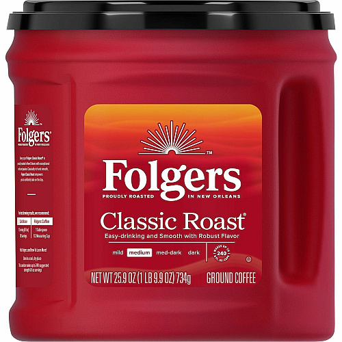Folgers Ground Classic Roast Coffee (30407CT)