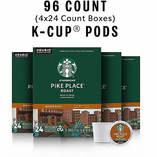 Starbucks K-Cup Pike Place Roast Coffee (12434812CT)
