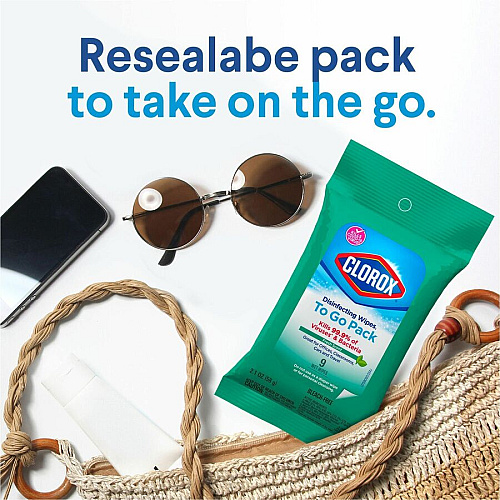 Clorox Bleach-Free Disinfecting WipesTo-Go Pack (60133)