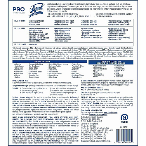 Lysol Professional Disinfecting Wipes Bucket Refill (99857)