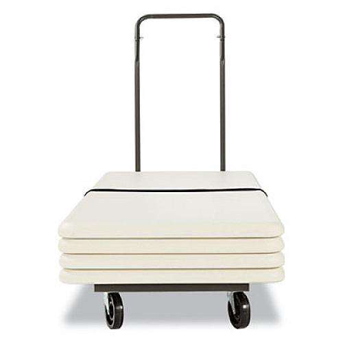 Alera Chair/Table Cart, Metal, 600 lb Capacity, 20.86" x 50.78" to 72.04" x 43.3", Black (FTCART)
