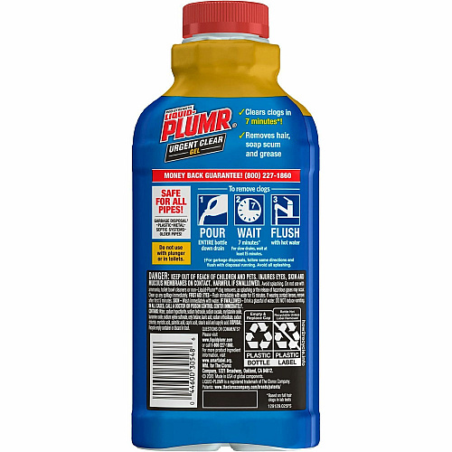 Liquid-Plumr Urgent Clear Pro-Strength Clog Remover (30548)