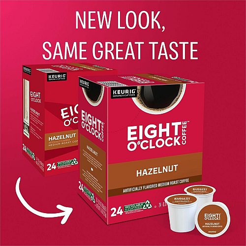 Eight O'Clock K-Cup Hazelnut Coffee (0633)