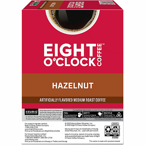 Eight O'Clock K-Cup Hazelnut Coffee (0633)