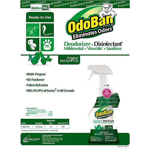 OdoBan Eucalyptus Deodorizer Disinfectant Spray (910062Q12)