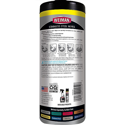 WEIMAN Stainless Steel Wipes (92A)