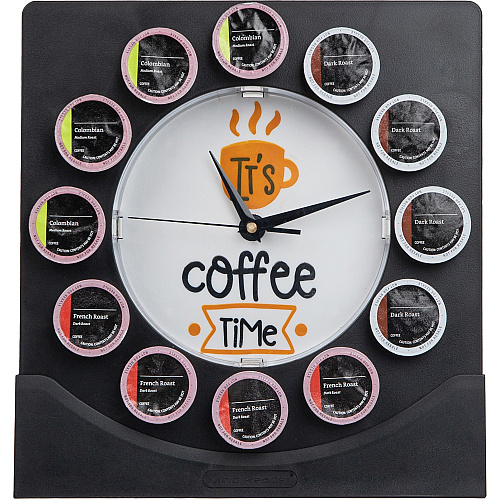 Mind Reader Anchor Coffee Pod Holder with Clock (PODCLOCK)