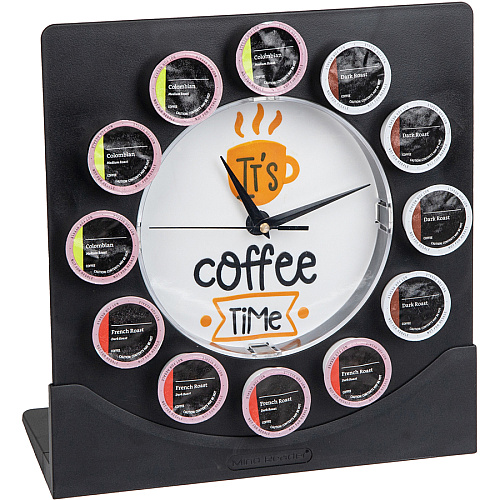 Mind Reader Anchor Coffee Pod Holder with Clock (PODCLOCK)