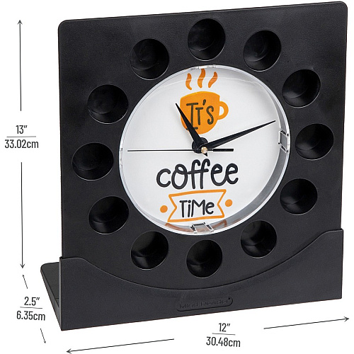 Mind Reader Anchor Coffee Pod Holder with Clock (PODCLOCK)