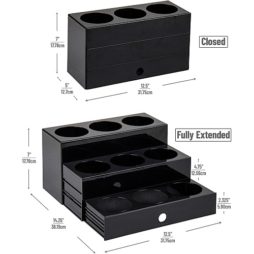 Mind Reader 9-Compartment Nested Syrup Bottle Holder (SYRUPH9)