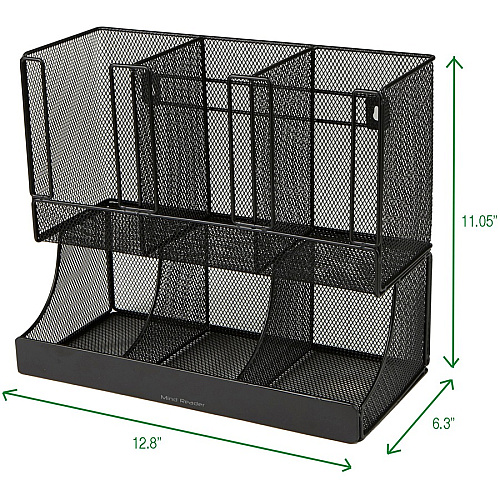 Mind Reader 6-Compartment Coffee Condiment Organizer (UPMESH)