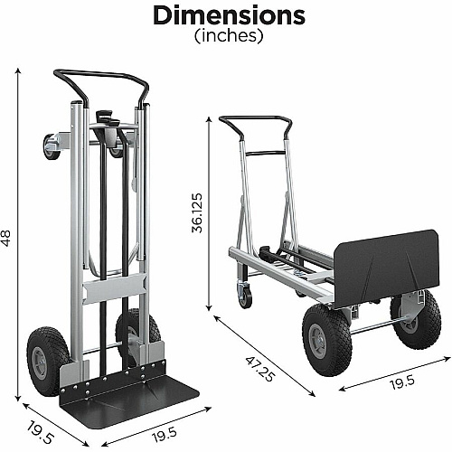 Cosco 2-in-1 Hybrid Hand Truck (12204ASB1E)