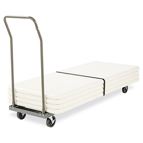 Alera Chair/Table Cart, Metal, 600 lb Capacity, 20.86" x 50.78" to 72.04" x 43.3", Black (FTCART)
