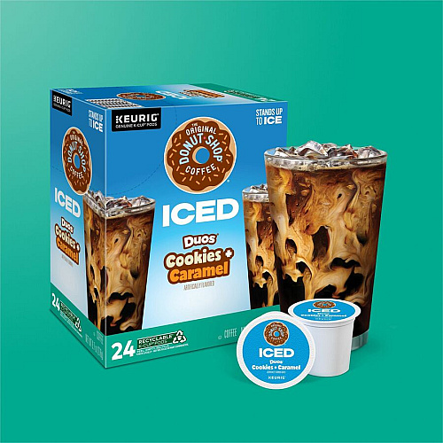 The Original Donut Shop K-Cup Iced Duos Cookies and Caramel Coffee (9881)