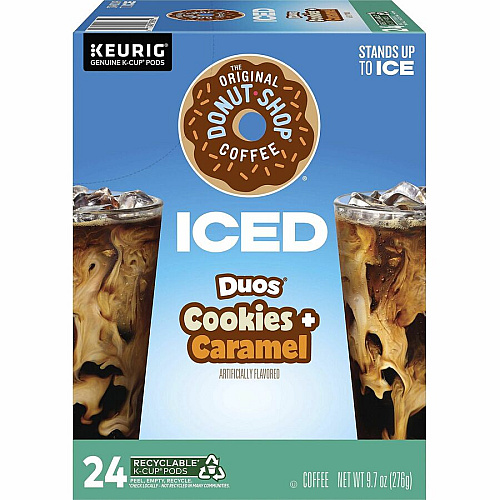 The Original Donut Shop K-Cup Iced Duos Cookies and Caramel Coffee (9881)