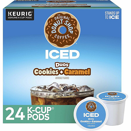 The Original Donut Shop K-Cup Iced Duos Cookies and Caramel Coffee (9881)