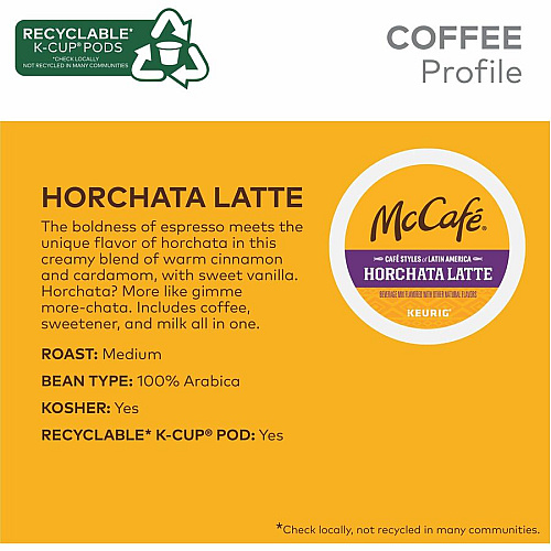 McCafe K-Cup Horchata Latte (9891)