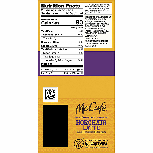 McCafe K-Cup Horchata Latte (9891)