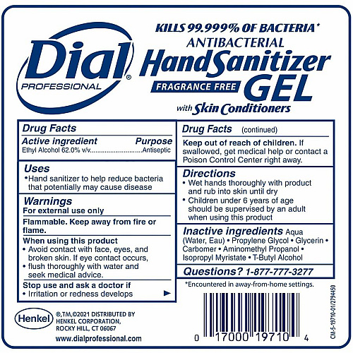 Henkel Hand Sanitizer Gel Refill (19711)