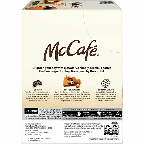 McCafe K-Cup Toffee Almond Coffee (9189)