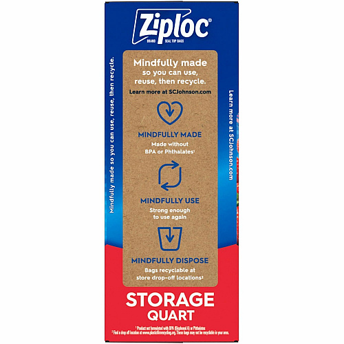 Ziploc Stand-Up Storage Bags (351317CT)