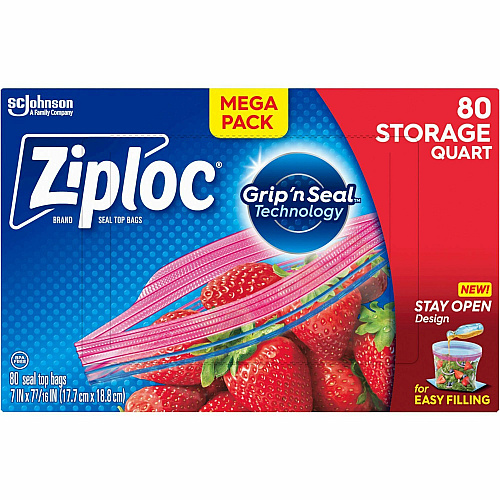 Ziploc Stand-Up Storage Bags (351319CT)