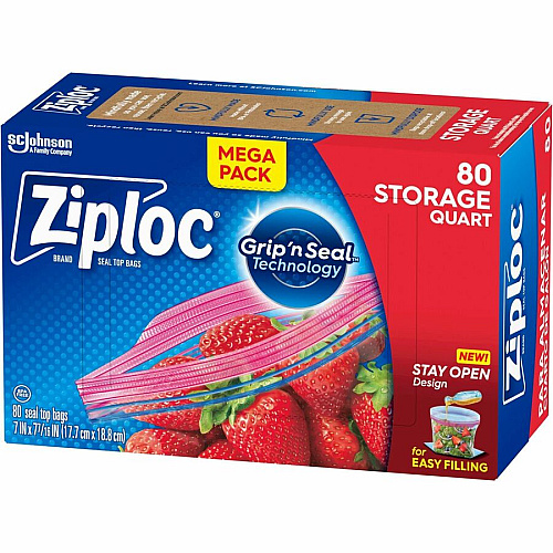 Ziploc Stand-Up Storage Bags (351319CT)