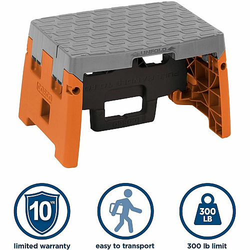 Cosco 1-Step Molded Folding Step Stool (11903BGO1E)