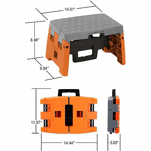 Cosco 1-Step Molded Folding Step Stool (11903BGO1E)