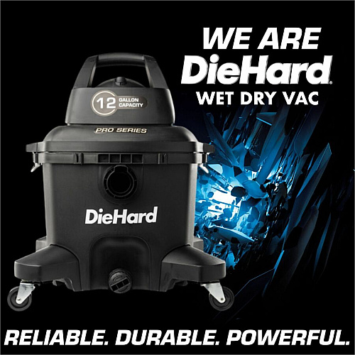 DieHard 12-Gallon 6 HP Pro Series Wet/Dry Vacuum (DH7000601)