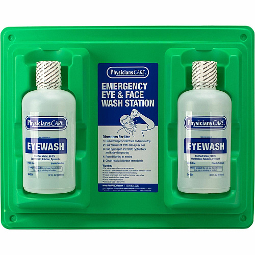 First Aid Only Twin-Bottle Eyewash Station (24300CT)
