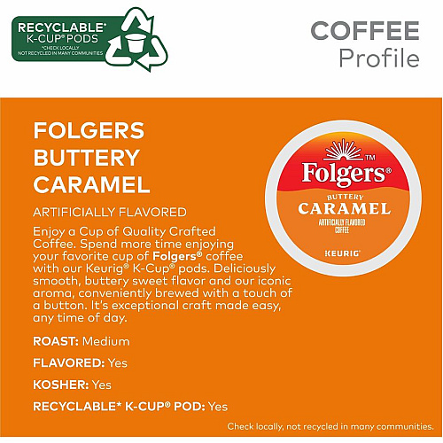 Folgers K-Cup Buttery Caramel Coffee (7461)