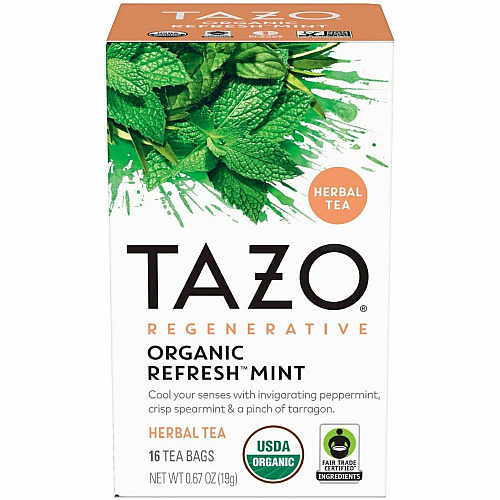 Tazo Regenerative Organic Refresh Mint Herbal Tea Bag (00350)