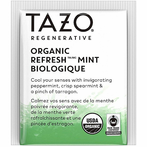 Tazo Regenerative Organic Refresh Mint Herbal Tea Bag (00350)