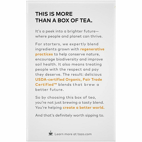 Tazo Regenerative Organic Chai Black Tea Bag (00305)
