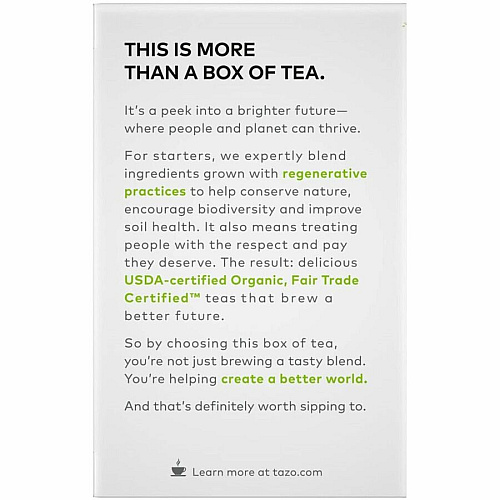 Tazo Regenerative Organic Zen Green Tea Bag (00309)