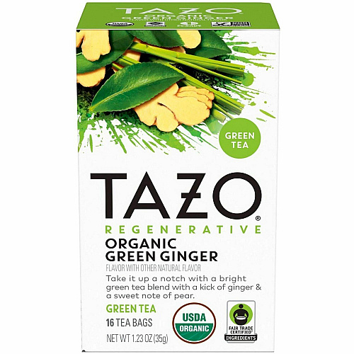 Tazo Regenerative Organic Green Ginger Green Tea Bag (00356)