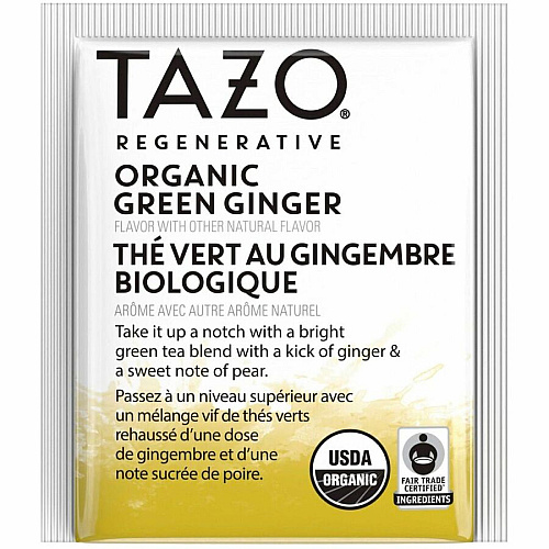Tazo Regenerative Organic Green Ginger Green Tea Bag (00356)