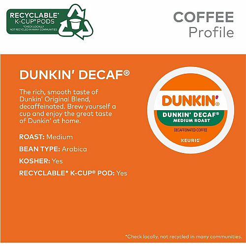 Dunkin' K-Cup Decaf Coffee (0317)