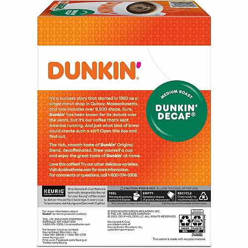 Dunkin' K-Cup Decaf Coffee (0317)