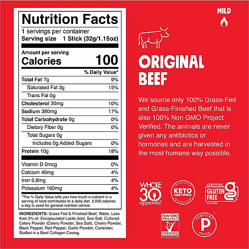 Chomps Original Beef Snack Sticks (CO24)