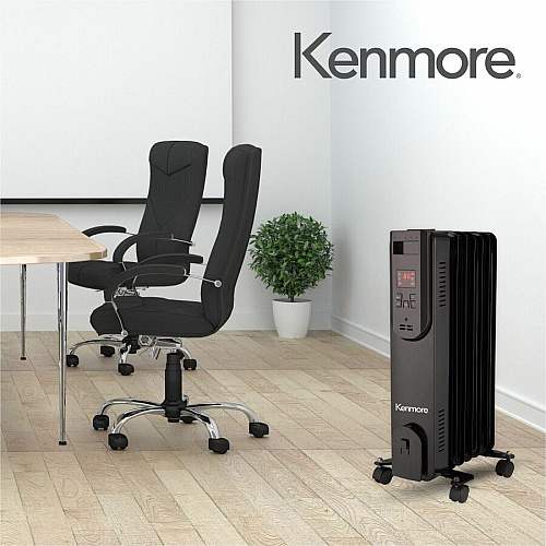 Kenmore 24" Oil-Filled Radiator Space Heater (KM65019BK)