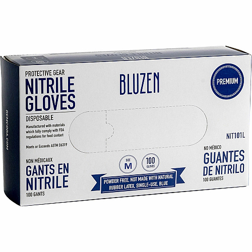 BLUZEN Disposable Nitrile Gloves (NIT101MCT)