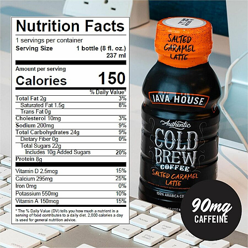 Java House Bottle Authentic Cold Brew Salted Caramel Latte (FA10L040)