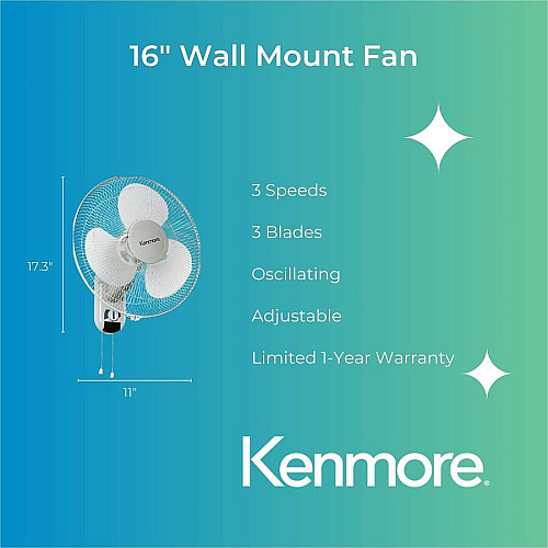 Kenmore 16" Wall Fan (KM60050WH)